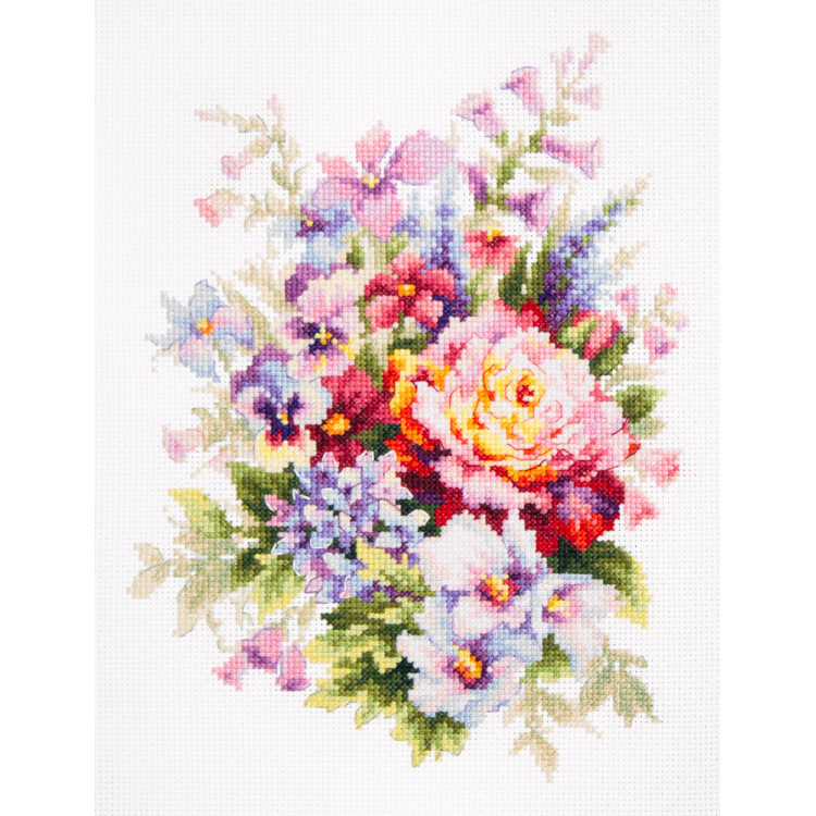 Cross stitch kit  Summer Flowers 19 x 26 cm 210-311