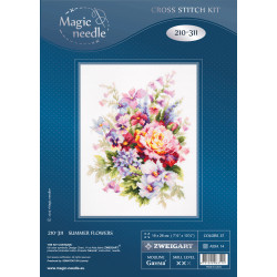 Cross stitch kit  Summer Flowers 19 x 26 cm 210-311