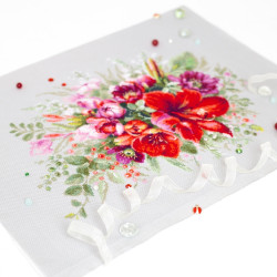 Cross stitch kit  Amaryllis Bouquet 36 x 27 cm 210-314