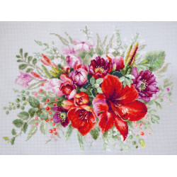Cross stitch kit  Amaryllis Bouquet 36 x 27 cm 210-314