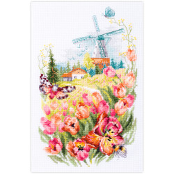 Cross stitch kit  Tulips of Holland 18 x 29 cm 210-350