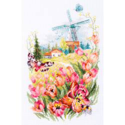 Cross stitch kit  Tulips of Holland 18 x 29 cm 210-350