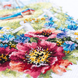 Cross stitch kit  Wild Flowers of the Coast 18 x 29 cm 210-351