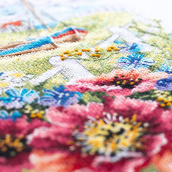 Cross stitch kit  Wild Flowers of the Coast 18 x 29 cm 210-351