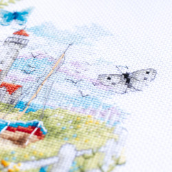 Cross stitch kit  Wild Flowers of the Coast 18 x 29 cm 210-351