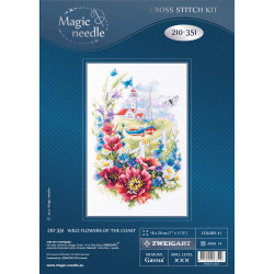 Cross stitch kit  Wild Flowers of the Coast 18 x 29 cm 210-351