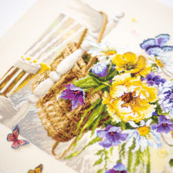 Cross stitch kit  Summer Basket 38 x 28 cm 210-502