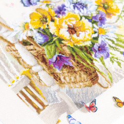 Cross stitch kit  Summer Basket 38 x 28 cm 210-502