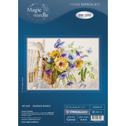 Cross stitch kit  Summer Basket 38 x 28 cm 210-502
