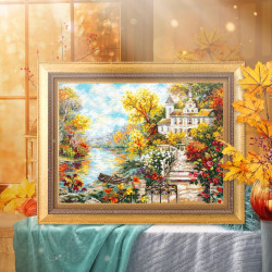 Cross stitch kit  Riverside House 40 x 31 cm 210-750