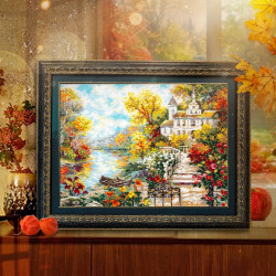 Cross stitch kit  Riverside House 40 x 31 cm 210-750