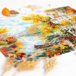 Cross stitch kit  Riverside House 40 x 31 cm 210-750