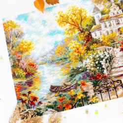 Cross stitch kit  Riverside House 40 x 31 cm 210-750