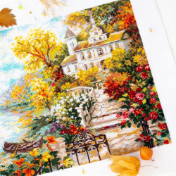 Cross stitch kit  Riverside House 40 x 31 cm 210-750