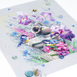 Cross stitch kit  Garden Fountain 28 x 37 cm 210-751