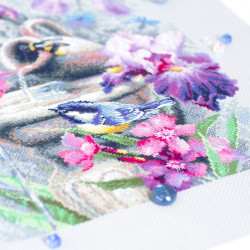 Cross stitch kit  Garden Fountain 28 x 37 cm 210-751