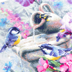 Cross stitch kit  Garden Fountain 28 x 37 cm 210-751