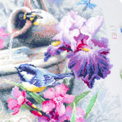 Cross stitch kit  Garden Fountain 28 x 37 cm 210-751