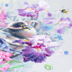 Cross stitch kit  Garden Fountain 28 x 37 cm 210-751