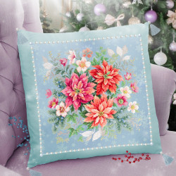Cross stitch kit  Flower Magic.Poinsettia 30 x 30 cm 214-273