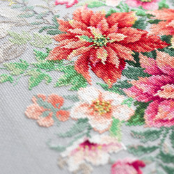 Cross stitch kit  Flower Magic.Poinsettia 30 x 30 cm 214-273