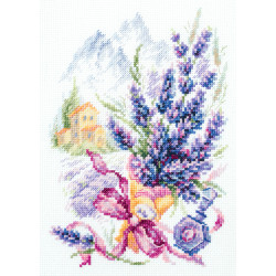 Cross stitch kit  Mountain Lavender 15 x 21 cm 219-378