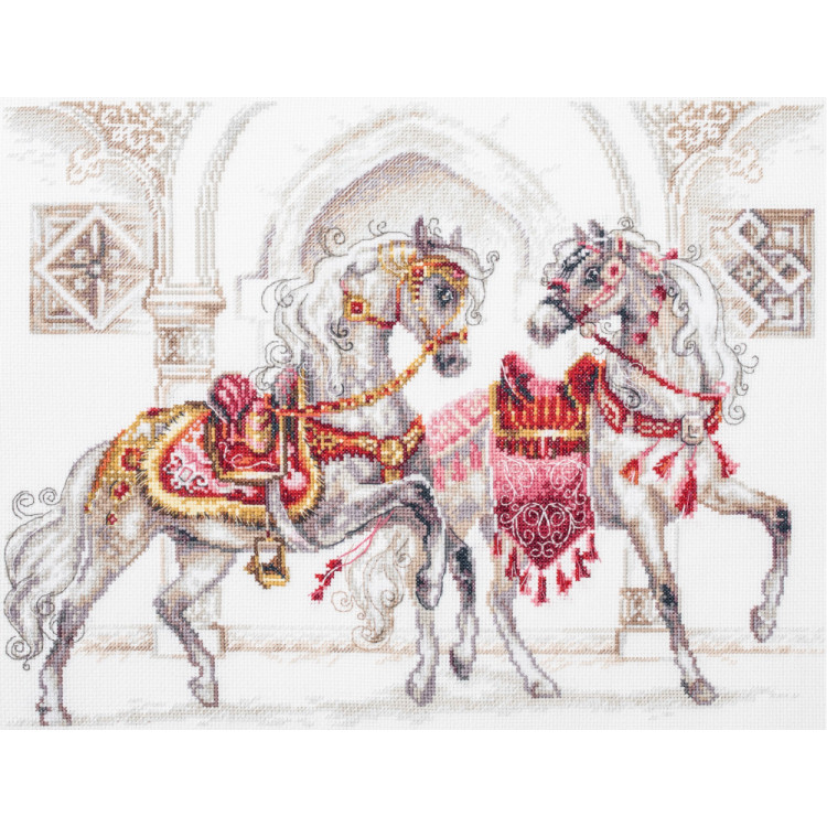 Cross stitch kit  Royal Horses 40 x 31 cm 220-424 MN-220-424