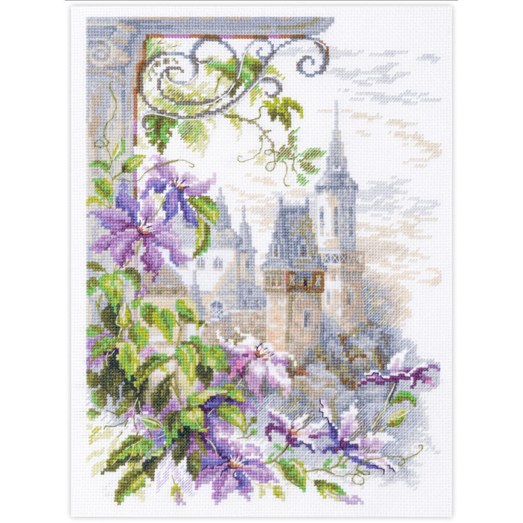Cross stitch kit  Fragrance of Clematis 20 x 26 cm 250-064