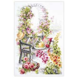 Cross stitch kit  Retreat Garden 20 x 26 cm 250-065