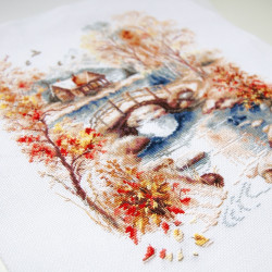 Cross stitch kit  Autumn Watercolor 26 x 30 cm 250-068