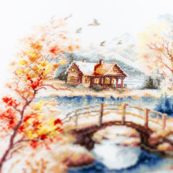 Cross stitch kit  Autumn Watercolor 26 x 30 cm 250-068