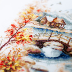 Cross stitch kit  Autumn Watercolor 26 x 30 cm 250-068
