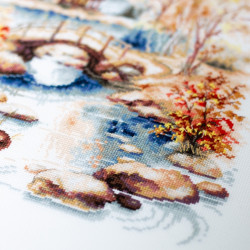 Cross stitch kit  Autumn Watercolor 26 x 30 cm 250-068