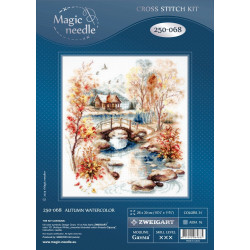 Cross stitch kit  Autumn Watercolor 26 x 30 cm 250-068
