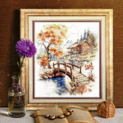 Cross stitch kit  Autumn in the Mountains 26 x 30 cm 250-069