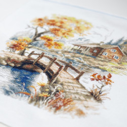 Cross stitch kit  Autumn in the Mountains 26 x 30 cm 250-069