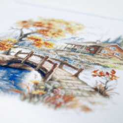 Cross stitch kit  Autumn in the Mountains 26 x 30 cm 250-069