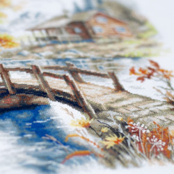 Cross stitch kit  Autumn in the Mountains 26 x 30 cm 250-069