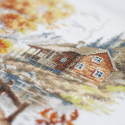 Cross stitch kit  Autumn in the Mountains 26 x 30 cm 250-069