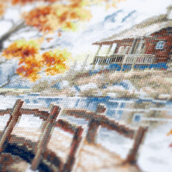 Cross stitch kit  Autumn in the Mountains 26 x 30 cm 250-069