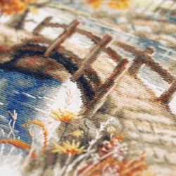 Cross stitch kit  Autumn in the Mountains 26 x 30 cm 250-069