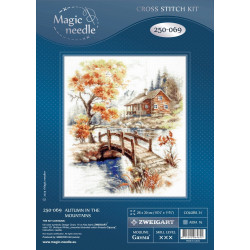 Cross stitch kit  Autumn in the Mountains 26 x 30 cm 250-069