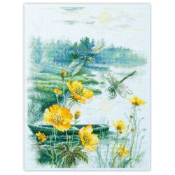 Cross stitch kit  Foggy Morning 26 x 38 cm 250-070
