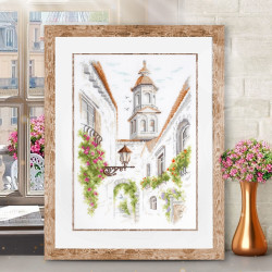 Cross stitch kit  Old Street 18 x 26 cm 250-214