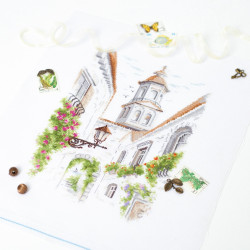 Cross stitch kit  Old Street 18 x 26 cm 250-214