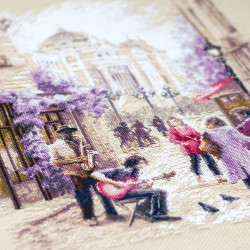 Cross stitch kit  Street Musicians 29 x 38 cm 250-332