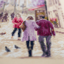 Cross stitch kit  Street Musicians 29 x 38 cm 250-332