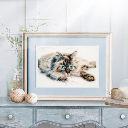 Cross stitch kit  Fluffy Happiness 28 x 18 cm 260-170