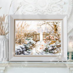 Cross stitch kit  Winter Yard 27 x 20 cm 350-742