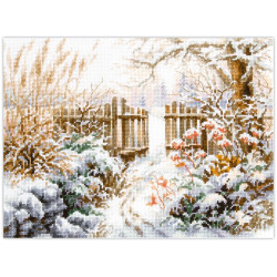 Cross stitch kit  Winter Yard 27 x 20 cm 350-742